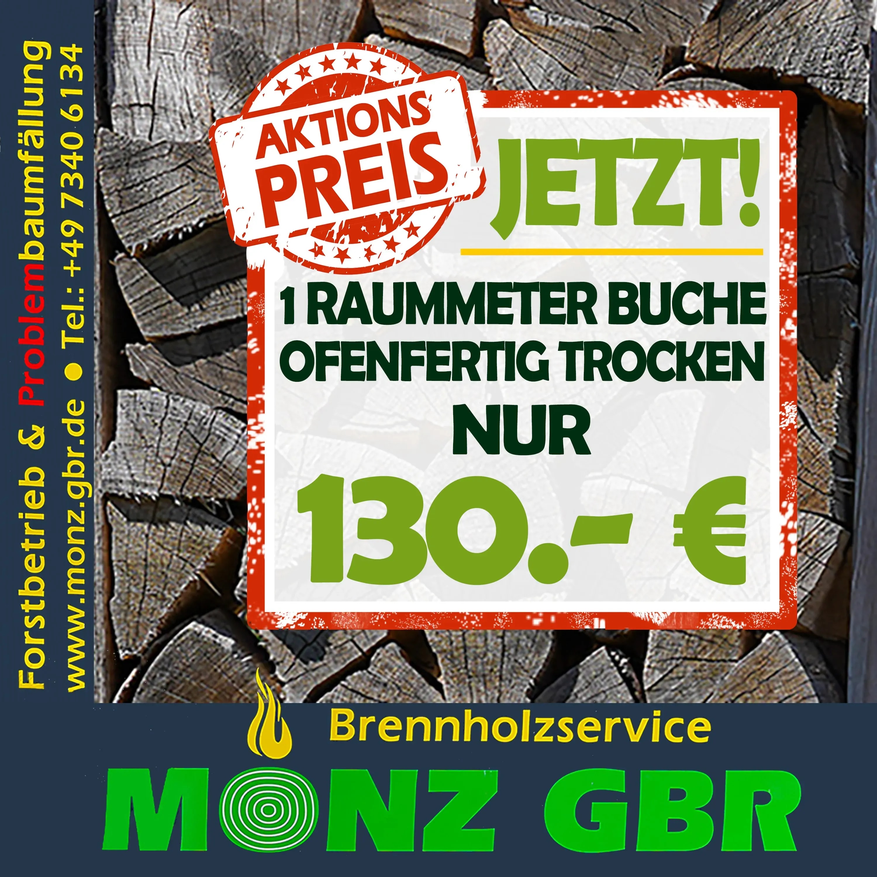 Buche Brennholz trocken zum AKTIONS PREIS