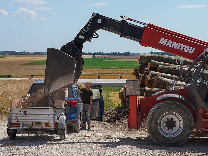 Ofenfertiges, trockenes Brennholz für Ulm, Neu-Ulm & Umgebung – direkt vom Forstbetrieb